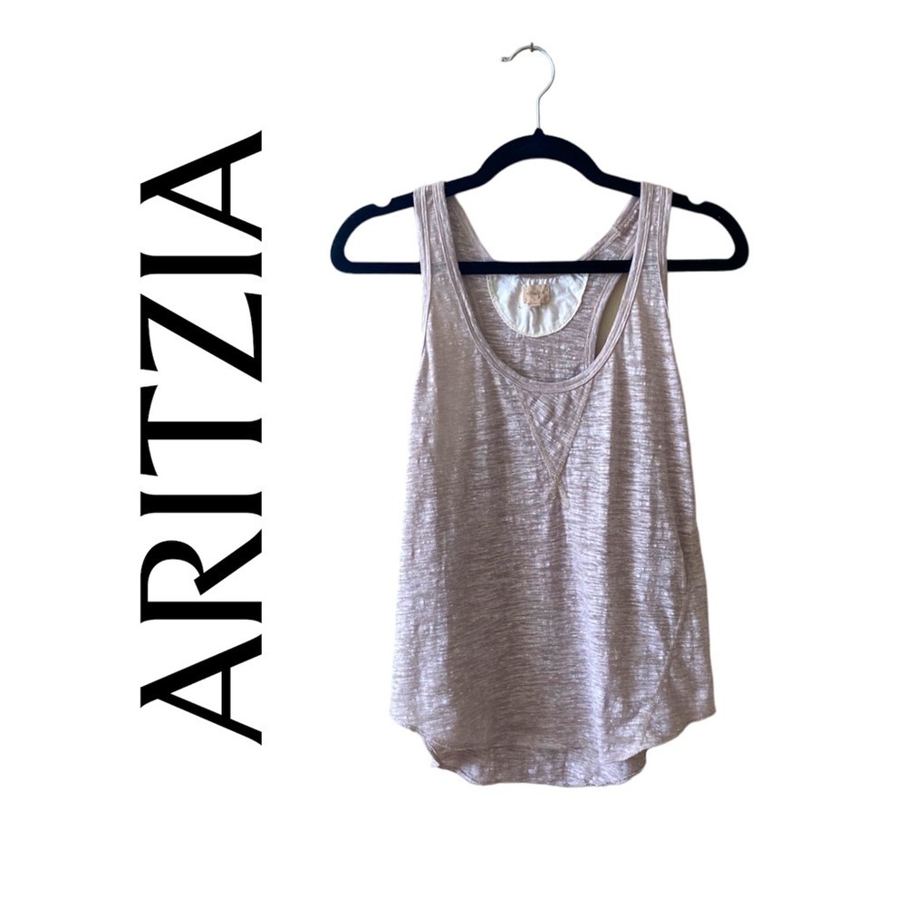 Aritzia Wilfred Free Racerback Tank Heather Marled Knit Flowy Tank Size Small